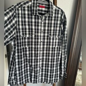 Alfani black and white Checkered Men's Shirt, XXL